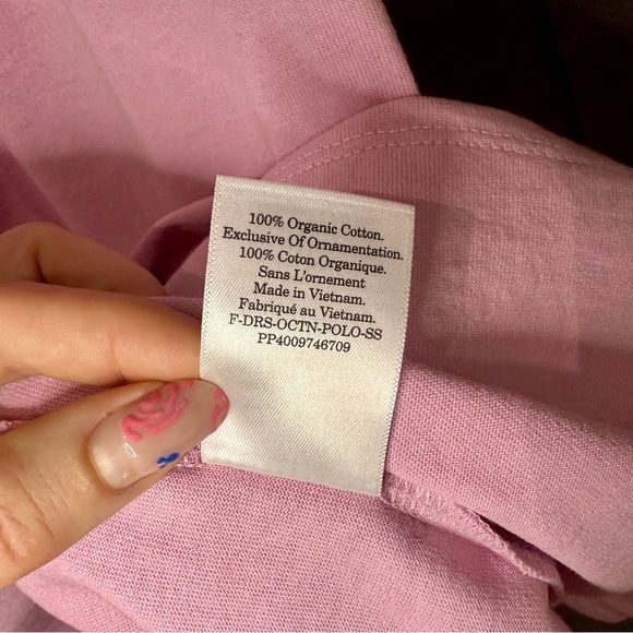 Everlane Polo Dress Organic Cotton Preppy Tenniscore XS Pink/White - Picture 8 of 15